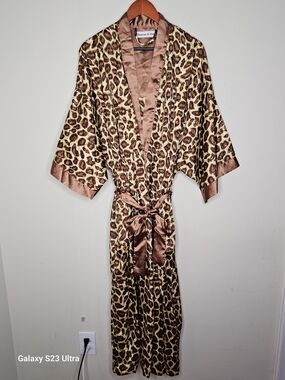 Contessa Di Roma Leopard Print Kimono Robe 3X